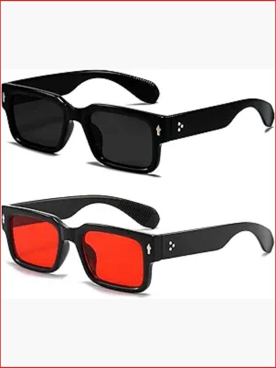 Square Frame Sunglasses Unisex Chunky Rectangle UV400 Protection main image 7